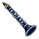 Squidward hover pointer: Squidward's clarinet pointing up-left