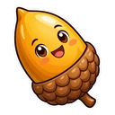 Squirrel Acorn hover pointer: golden acorn pointing up-left
