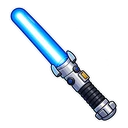 Star Wars Lightsaber cursor: blue lightsaber, sticker style