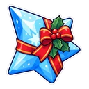 Stardew Winter Star hover pointer: wrapped Winter Star gift