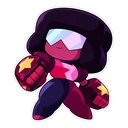 Steven Universe Garnet cursor: chibi Garnet in her shades, sticker style