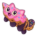 Steven Universe hover pointer: Cookie Cat ice cream sandwich pointing up-left