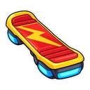 Subway Surfers Hoverboard cursor: a hoverboard, sticker style