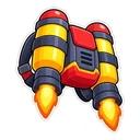 Subway Surfers Jetpack cursor: a jetpack, sticker style