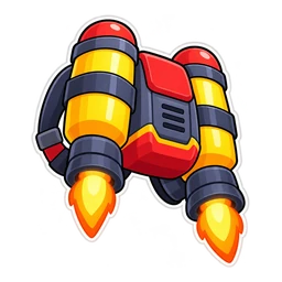 Subway Surfers Jetpack cursor: a jetpack, sticker style