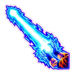 Super Saiyan Goku hover pointer: a Kamehameha blast pointing up-left