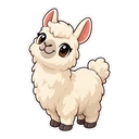 The Sims Llama cursor: the Sims llama mascot, sticker style