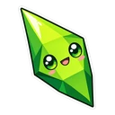 The Sims Llama hover pointer: a tiny Plumbob pointing up-left
