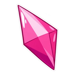 The Sims Plumbob hover pointer: a pink Plumbob pointing up-left