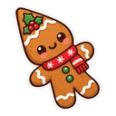 Toca Boca Christmas hover pointer: a gingerbread cookie pointing up-left