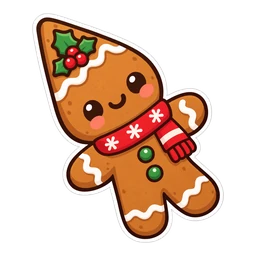Toca Boca Christmas hover pointer: a gingerbread cookie pointing up-left