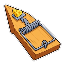 Tom and Jerry Cheese hover pointer: mousetrap pointing up-left