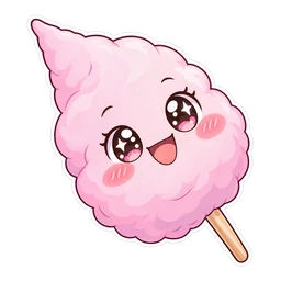 Tony Tony Chopper hover pointer: a cotton candy pointing up-left