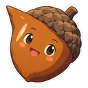 Totoro hover pointer: an acorn pointing up-left