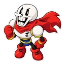 Undertale Papyrus cursor: chibi Papyrus with his red scarf, sticker style
