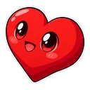 Undertale Soul cursor: red SOUL heart, sticker style