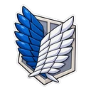 Wings of Freedom cursor: the Wings of Freedom emblem of the Survey Corps, sticker style