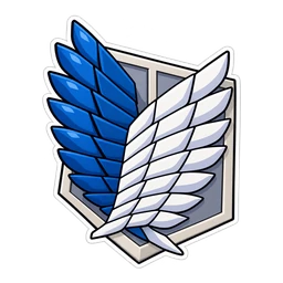 Wings of Freedom cursor: the Wings of Freedom emblem of the Survey Corps, sticker style