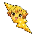 Zenitsu Agatsuma hover pointer: a yellow lightning bolt pointing up-left